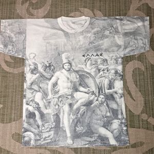 Leonidas Spartan shirt AOP Mythology History Greek Hellas Vintage
